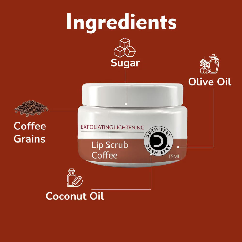 Coffee Lip Scrub Balm For Lightening Pigmentation Dark Pigmented Dry Chapped Lips