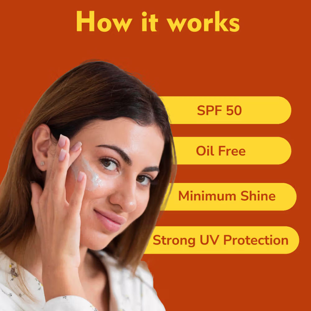 SPF 50 UV Sunscreen Oil Free Water Based Sun Care for Oily Acne Prone & Sensitive Skin