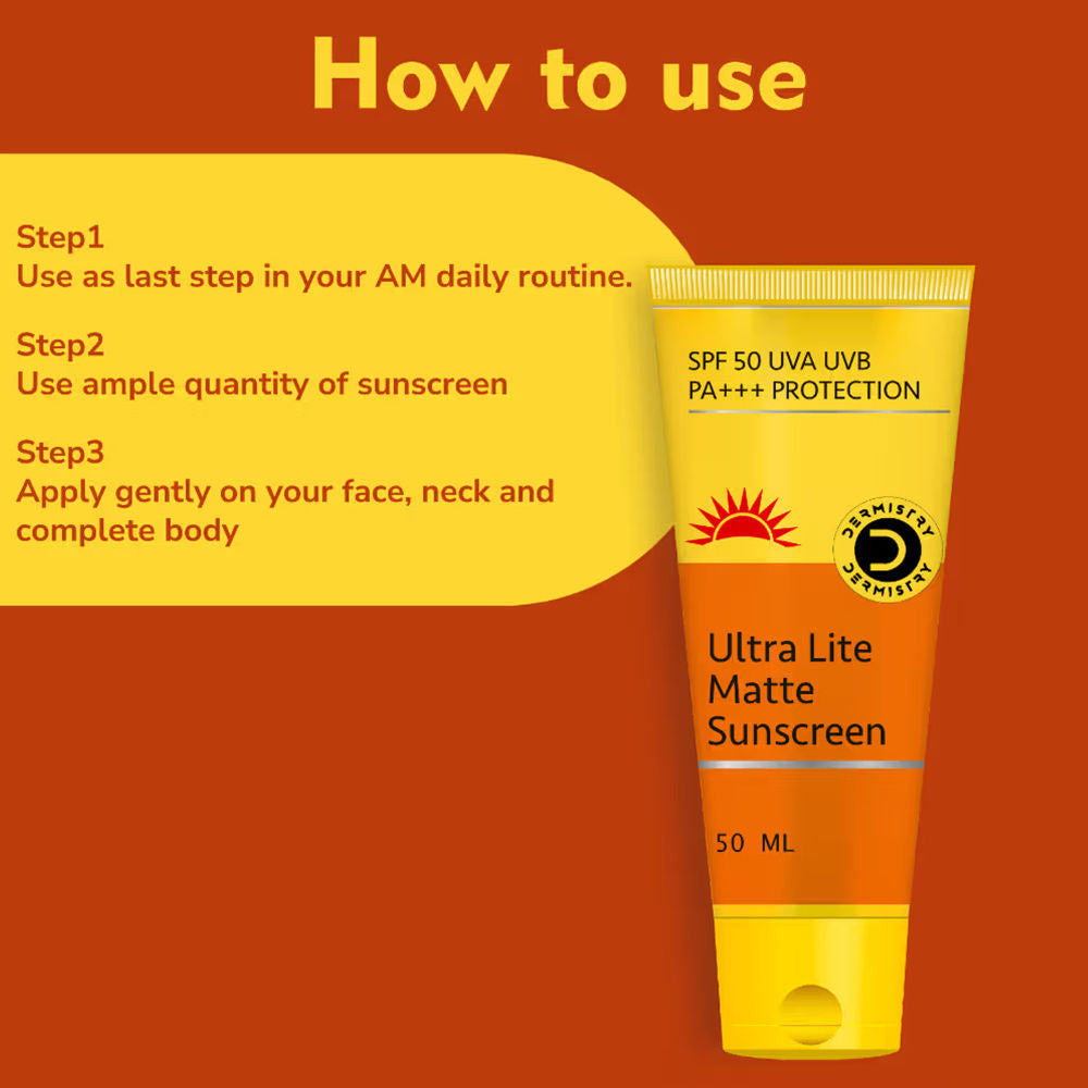 SPF 50 UV Sunscreen Oil Free Water Based Sun Care for Oily Acne Prone & Sensitive Skin