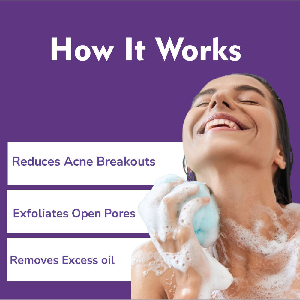 1% Salicylic Acid Niacinamide Exfoliating Body Wash for Back Acne Oily Acne Prone Skin