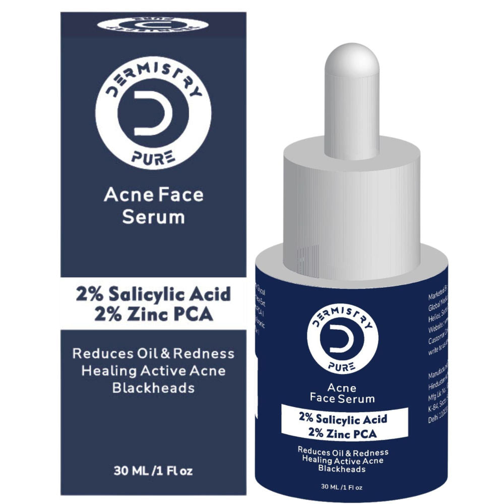 2% Salicylic Acid Zinc Face Serum For Oily Acne Prone Skin Open Pores Spots Scars Removal