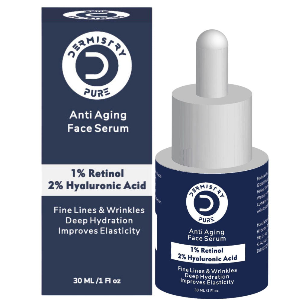 1% Retinol Hyaluronic Acid Anti Aging Day Night Face Serum For Ageing Dark Circle Wrinkles