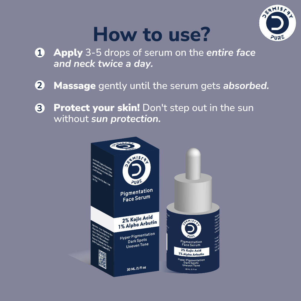 2% Kojic Acid Alpha Arbutin Face Serum Pigmentation Removal Lightening Whitening Fairness