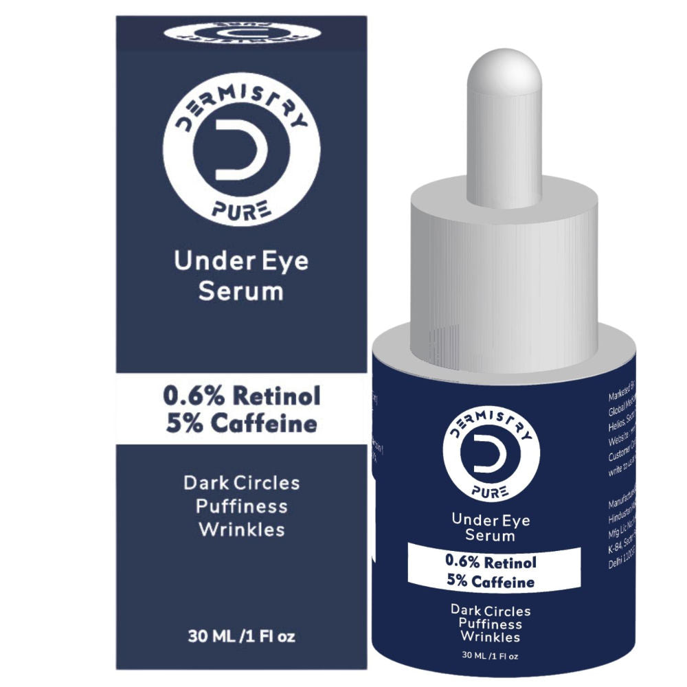 0.6% Retinol Caffeine Under Eye Cream Serum for Dark Circles Puffiness Wrinkles Puffy Eyes