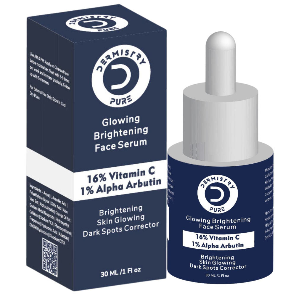 16% Vitamin C 1% Alpha Face Serum For Dark Spots Dull Skin Tone Glowing Skin Fairness