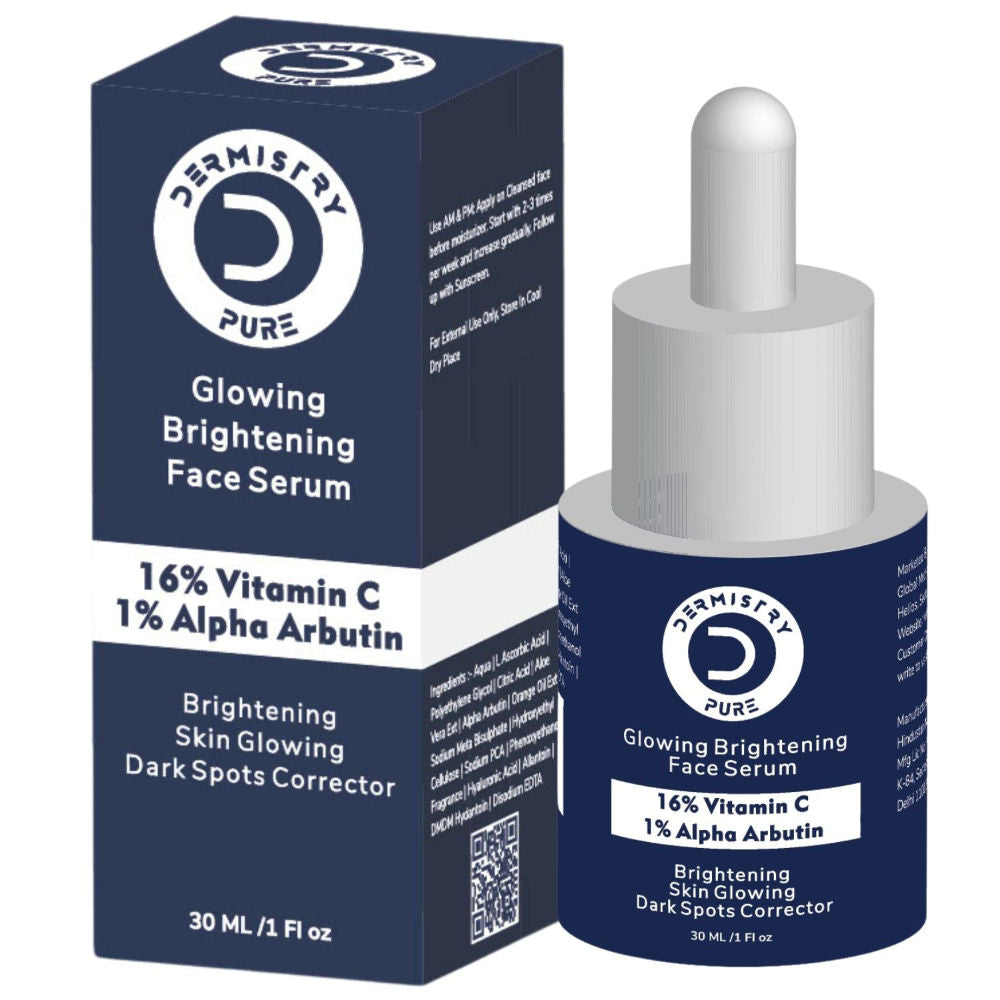 16% Vitamin C 1% Alpha Face Serum For Dark Spots Dull Skin Tone Glowing Skin Fairness