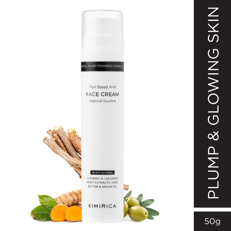 Brightening And Hydrating Face Cream With Plant Based AHA, Squalane, Butter & Argan Oil