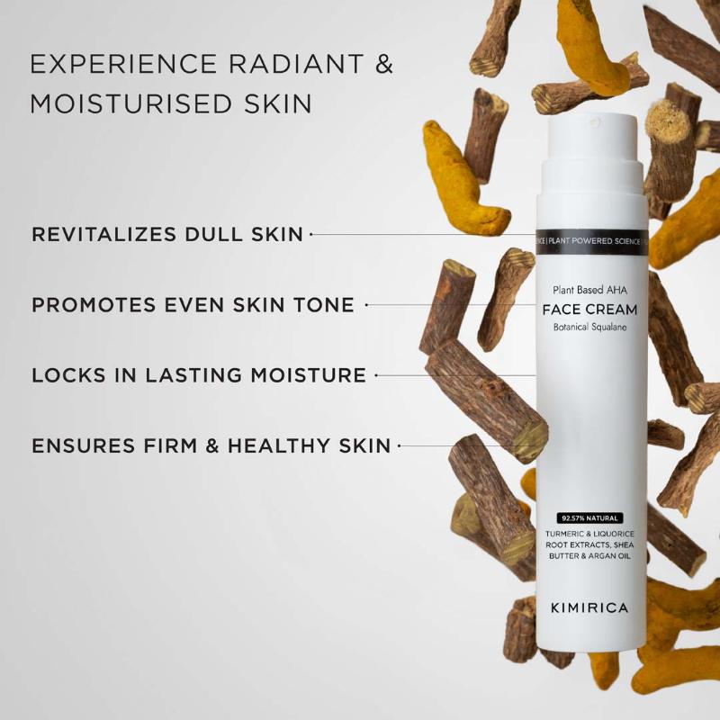 Brightening And Hydrating Face Cream With Plant Based AHA, Squalane, Butter & Argan Oil