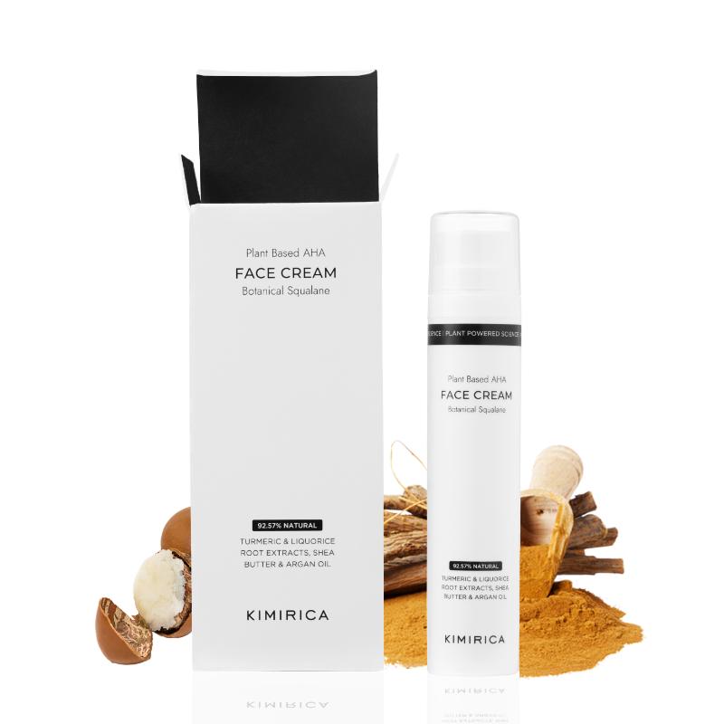 Brightening And Hydrating Face Cream With Plant Based AHA, Squalane, Butter & Argan Oil