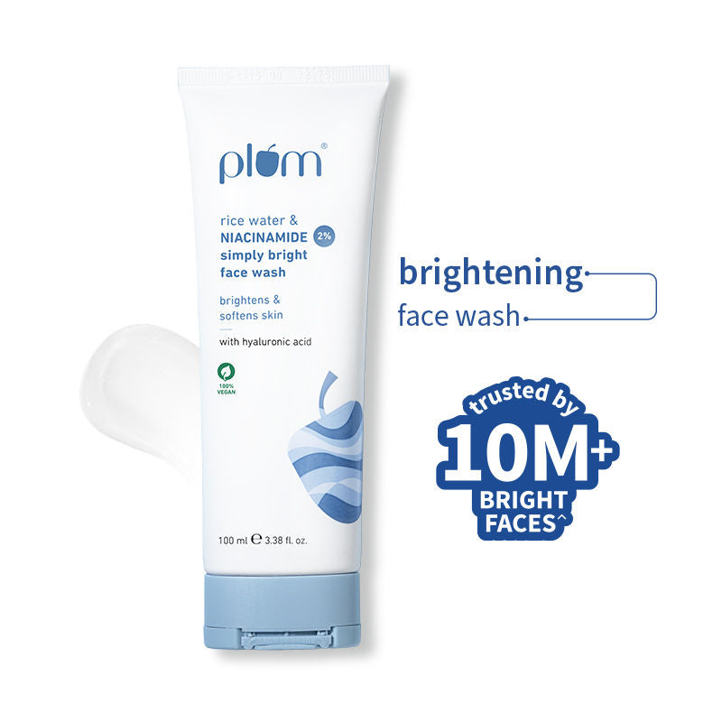 2% Niacinamide Face Wash With Rice Water For Oily Skin, Brightens & Hydrates - 100ml