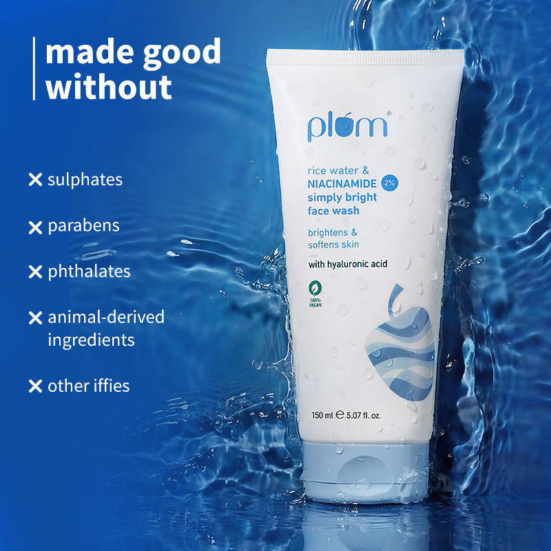 2% Niacinamide Face Wash With Rice Water For Oily Skin, Brightens & Hydrates