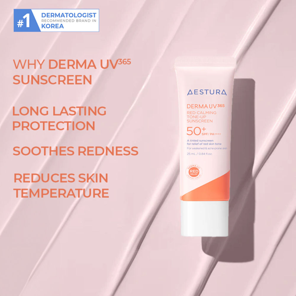 Derma UV365 Red Calming Tone - Up Sunscreen 50+ SPF/PA++++