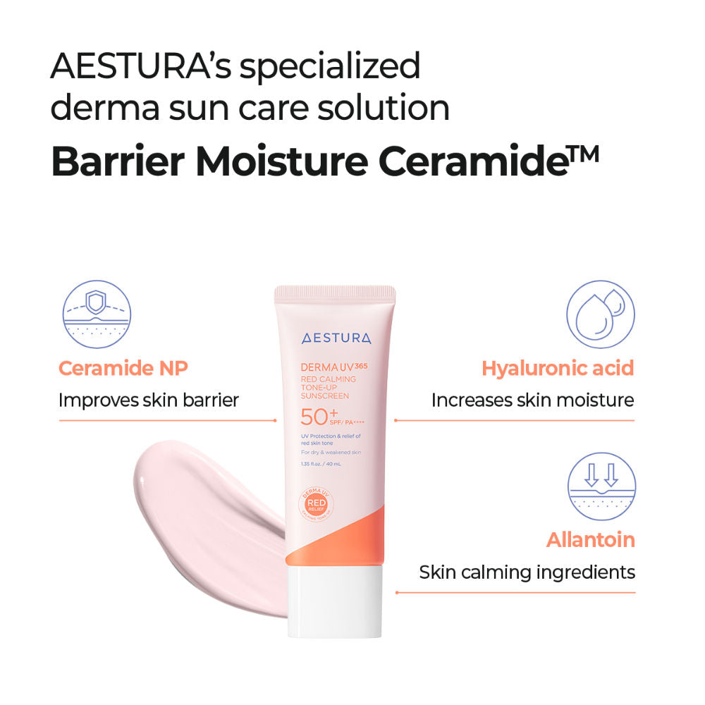 Derma UV365 Red Calming Tone - Up Sunscreen 50+ SPF/PA++++