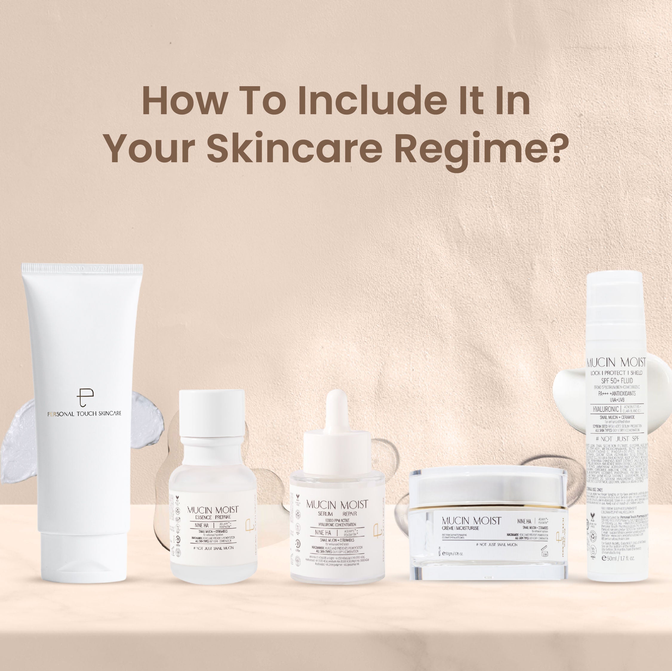 Personal Touch Snail Mucin Serum with Hyaluronic Acid & Ceramides,Brightening & Skin Glow