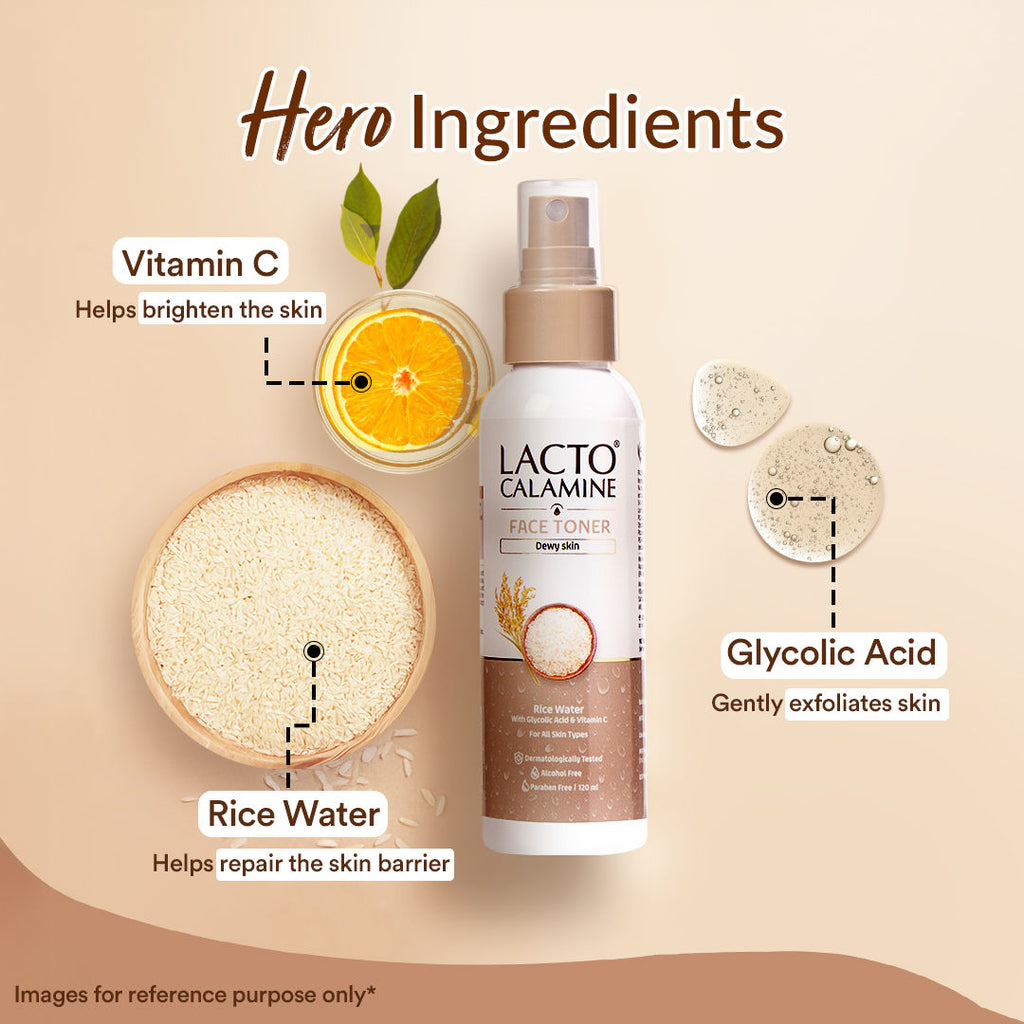 Rice Toner-Korean Glass Skin+ Smoothening Glow- Vitamin C, Glycolic Acid, Niacinamide
