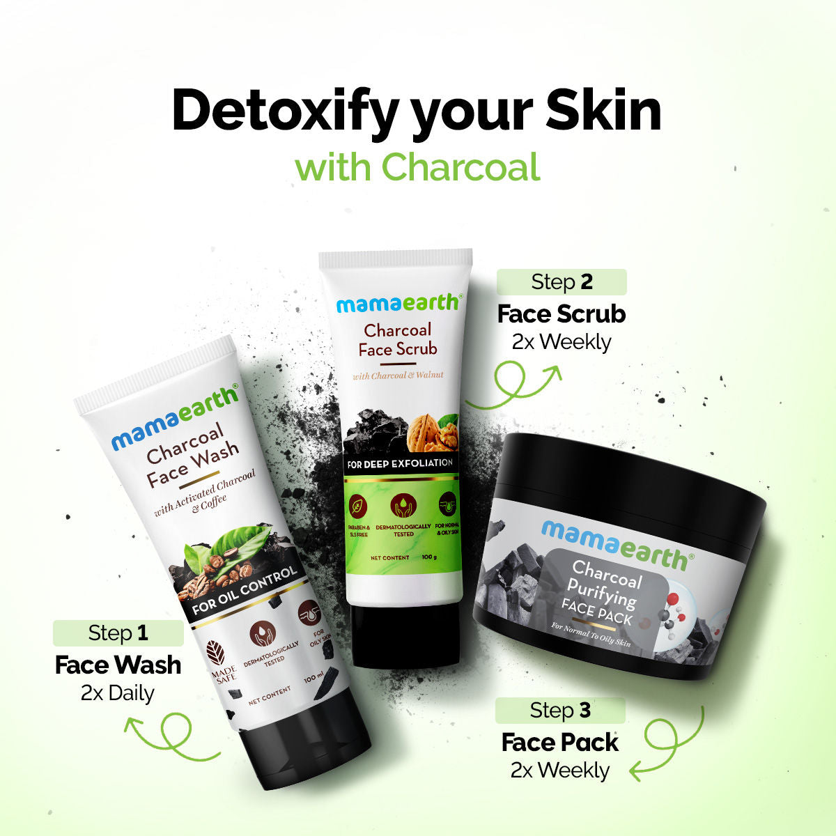 Charcoal Purifying Face Pack Detoxifies, Deep Cleanses, Minimizes Pores & Brightens Skin