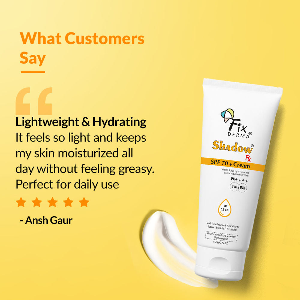 Shadow Rx Sunscreen SPF 70+ Cream For Dry Skin Acne Prone