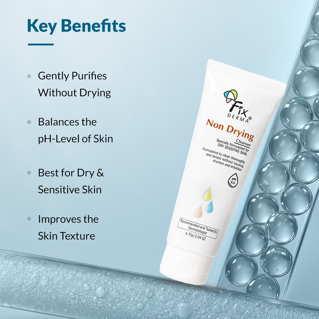 Non Drying Cleanser, soap-free & pH Balanced, Pore-Refining, Non-irritating cleanser
