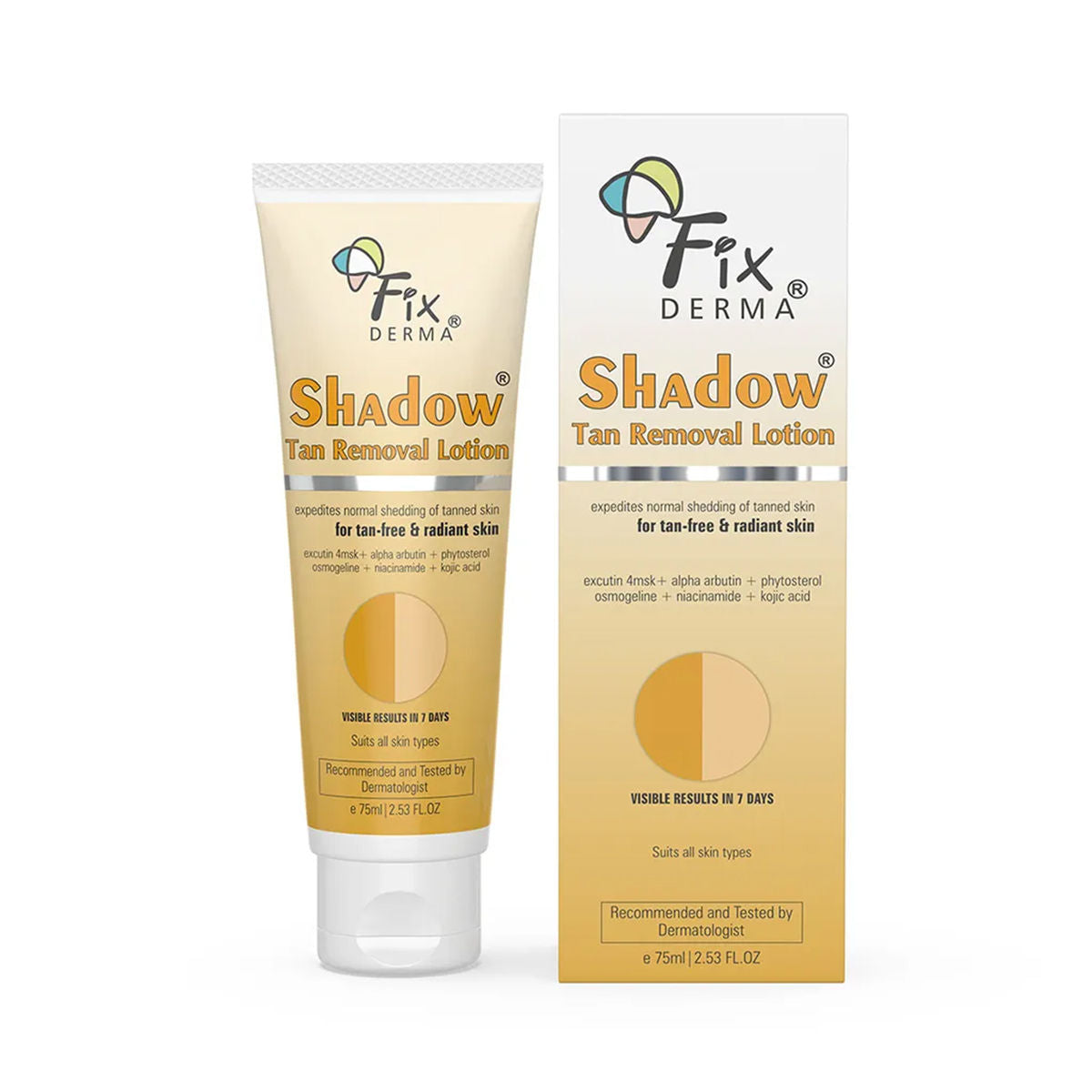 Shadow Tan Removal Lotion, Brightening & Revitalizing Face, Gentle Exfoliation