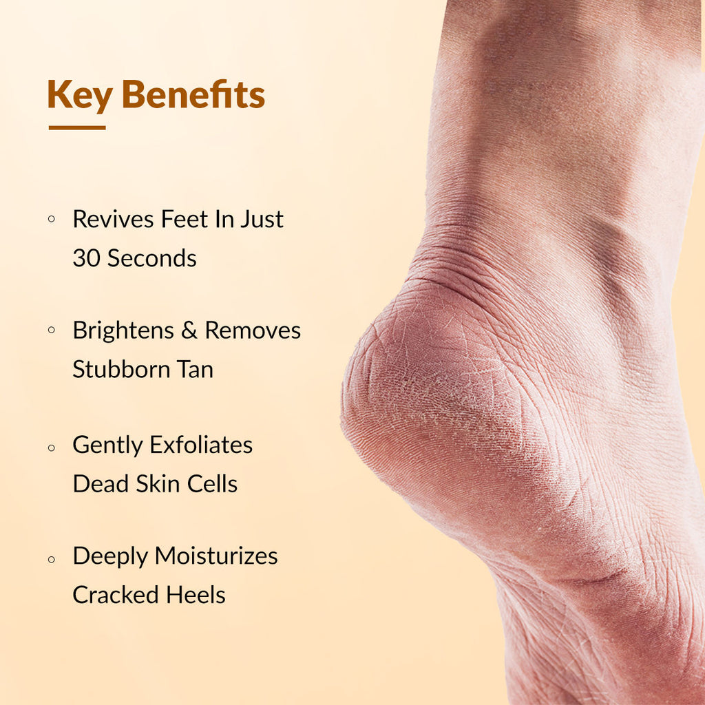 Foobetik Foot Scrub Spray with 5% Lactic Acid & Shea Butter for Smooth Heels