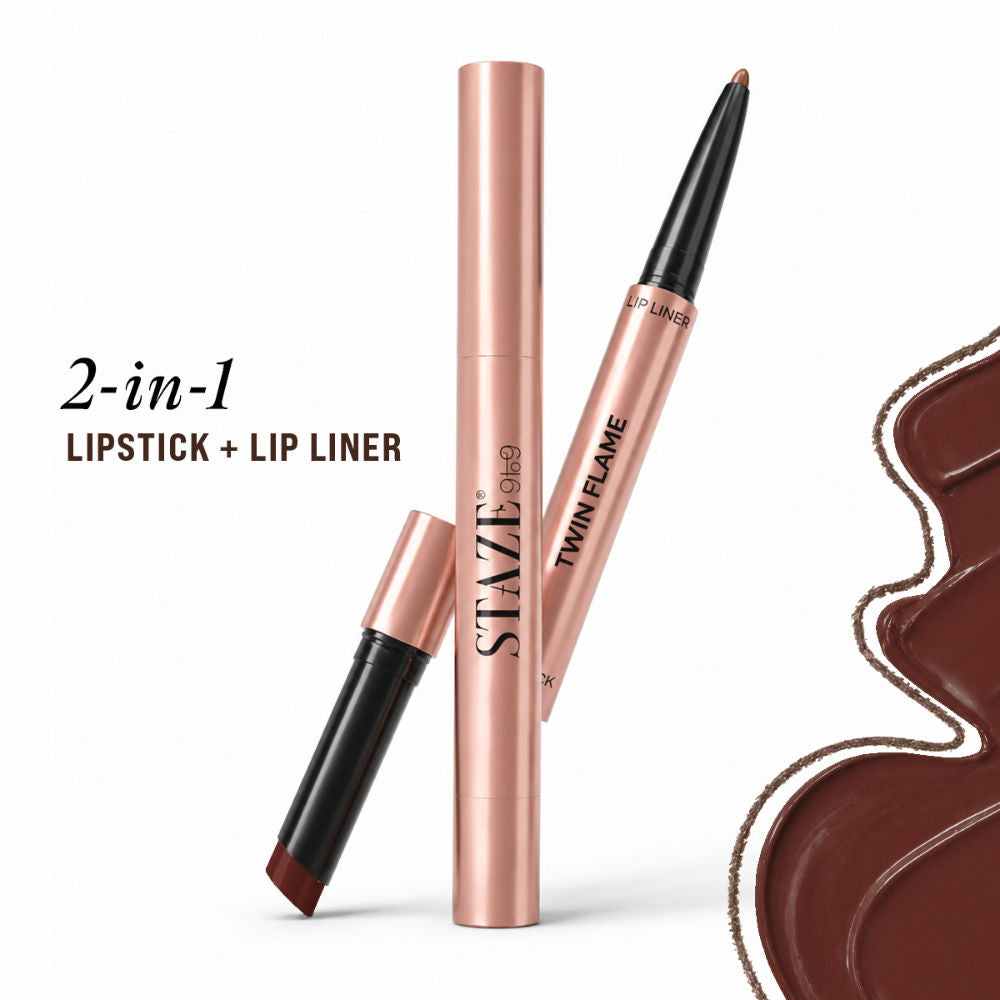 9To9 Twin Flame 2In1 Lipstick + Lip Line - 04 Main Squeeze