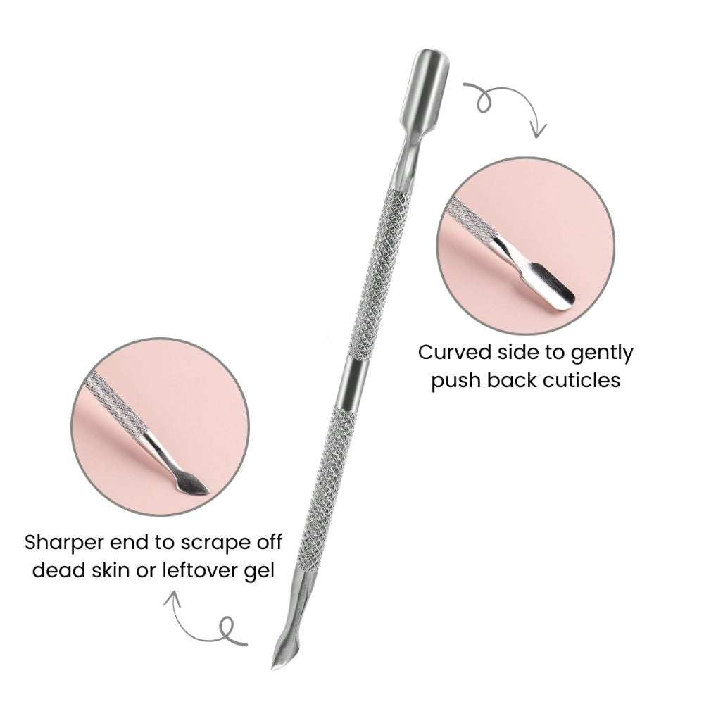 Cuticle Pusher & Remover Nail Art Manicure Cutter Trimmer Steel Extension Pedicure Tool