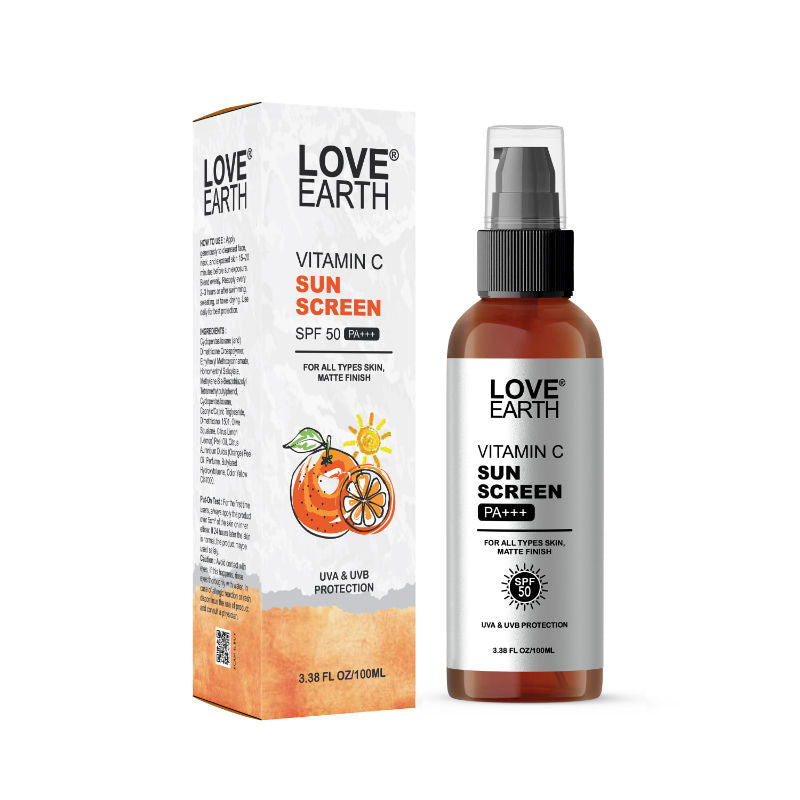 Vitamin C Sunscreen SPF-50 for UVA UVB Ray Protection with Vitamin CEssential Oils