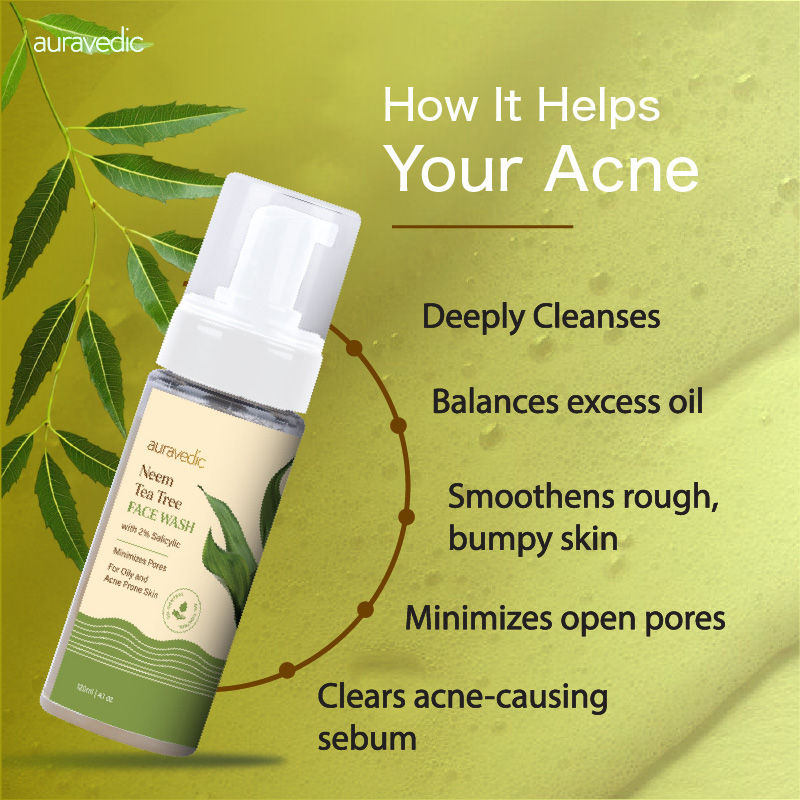 Neem & Tea Tree Face Wash For Oily And Acne Prone Skin Tea Tree Oil Salicylic Face Wash