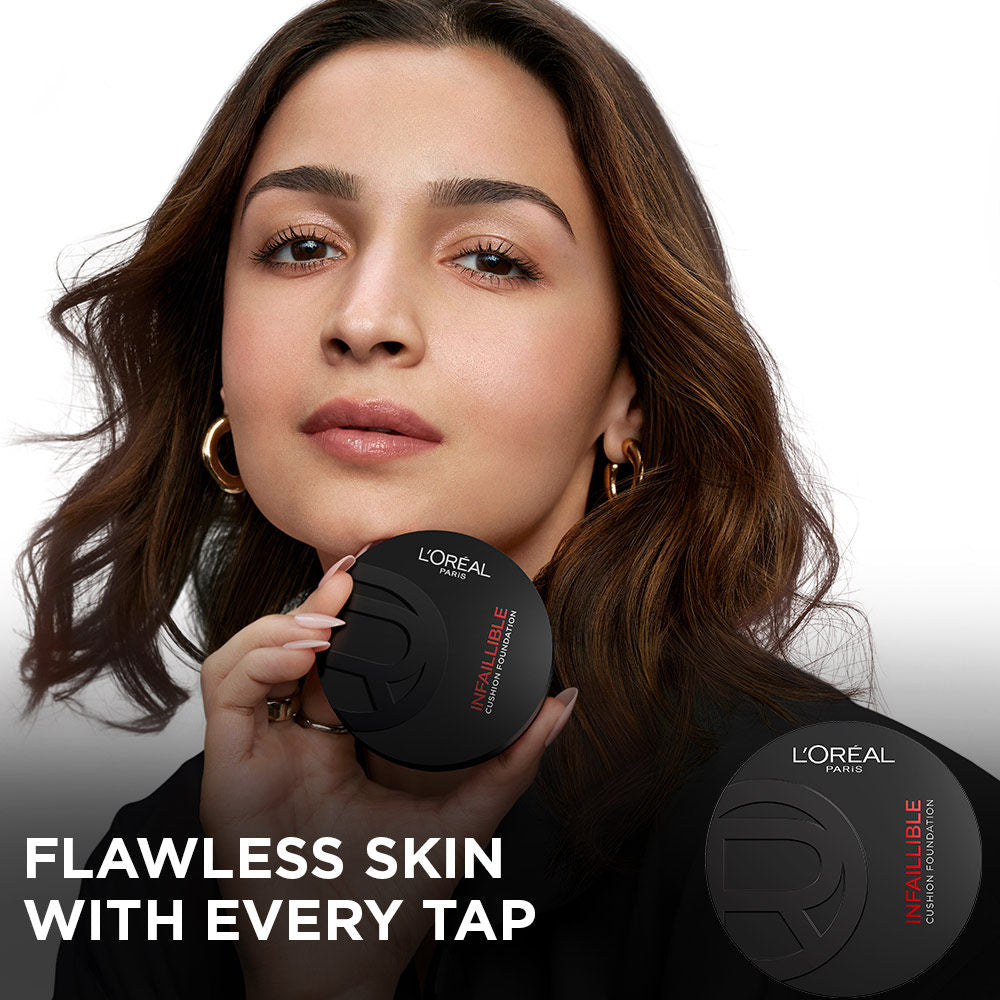 Infallible Cushion Foundation, 24H Flawless Coverage, No Oxidation