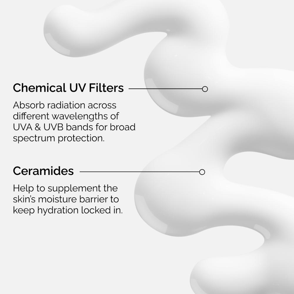 UV Filters SPF 40 Sunscreen PA++++ with no white cast, In-Vivo Tested