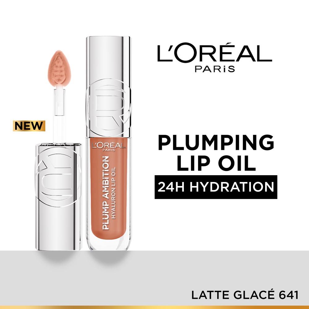 Plump Ambition Hyaluron Lip Oil - 641 Latte Glace
