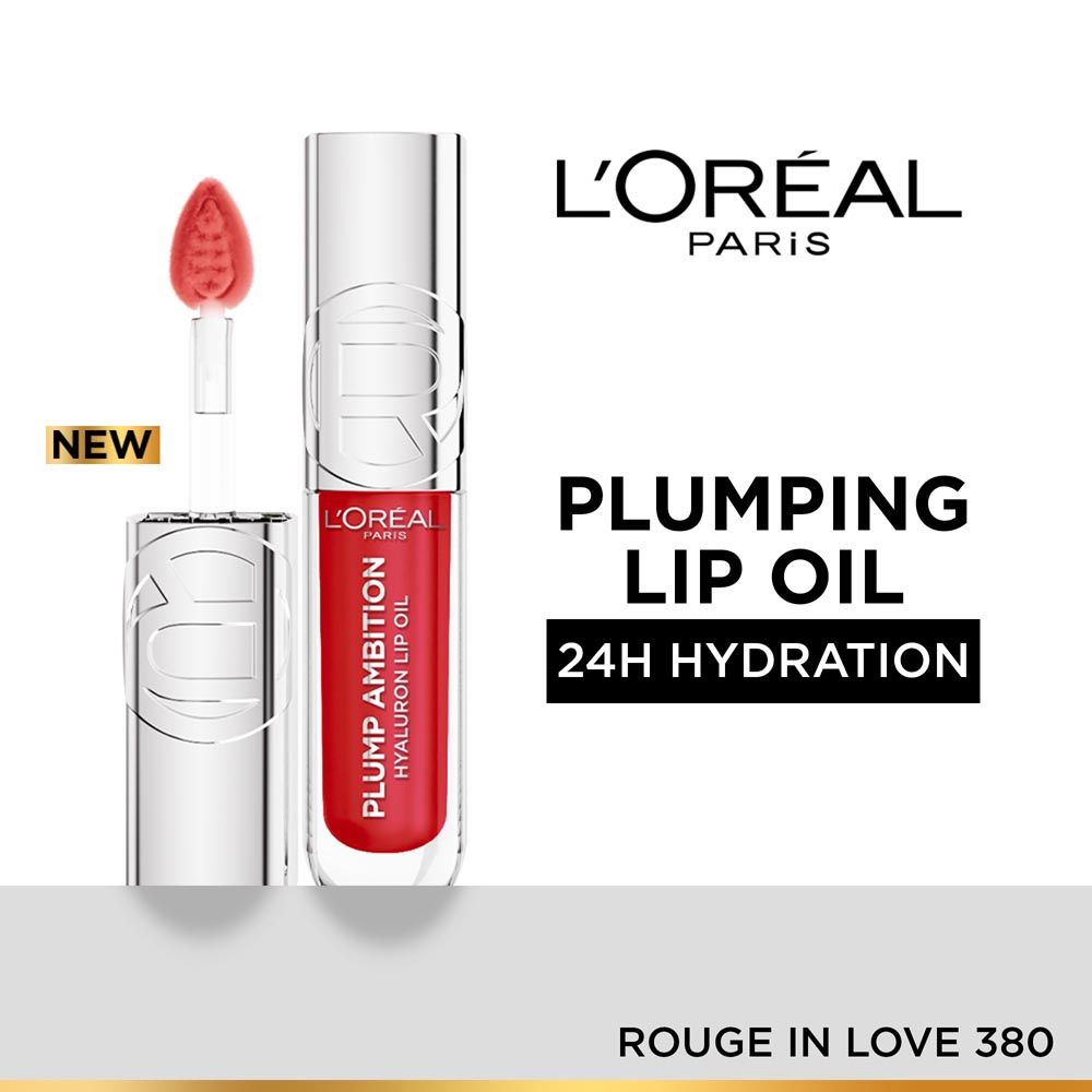 Plump Ambition Hyaluron Lip Oil - 380 Rouge In Love