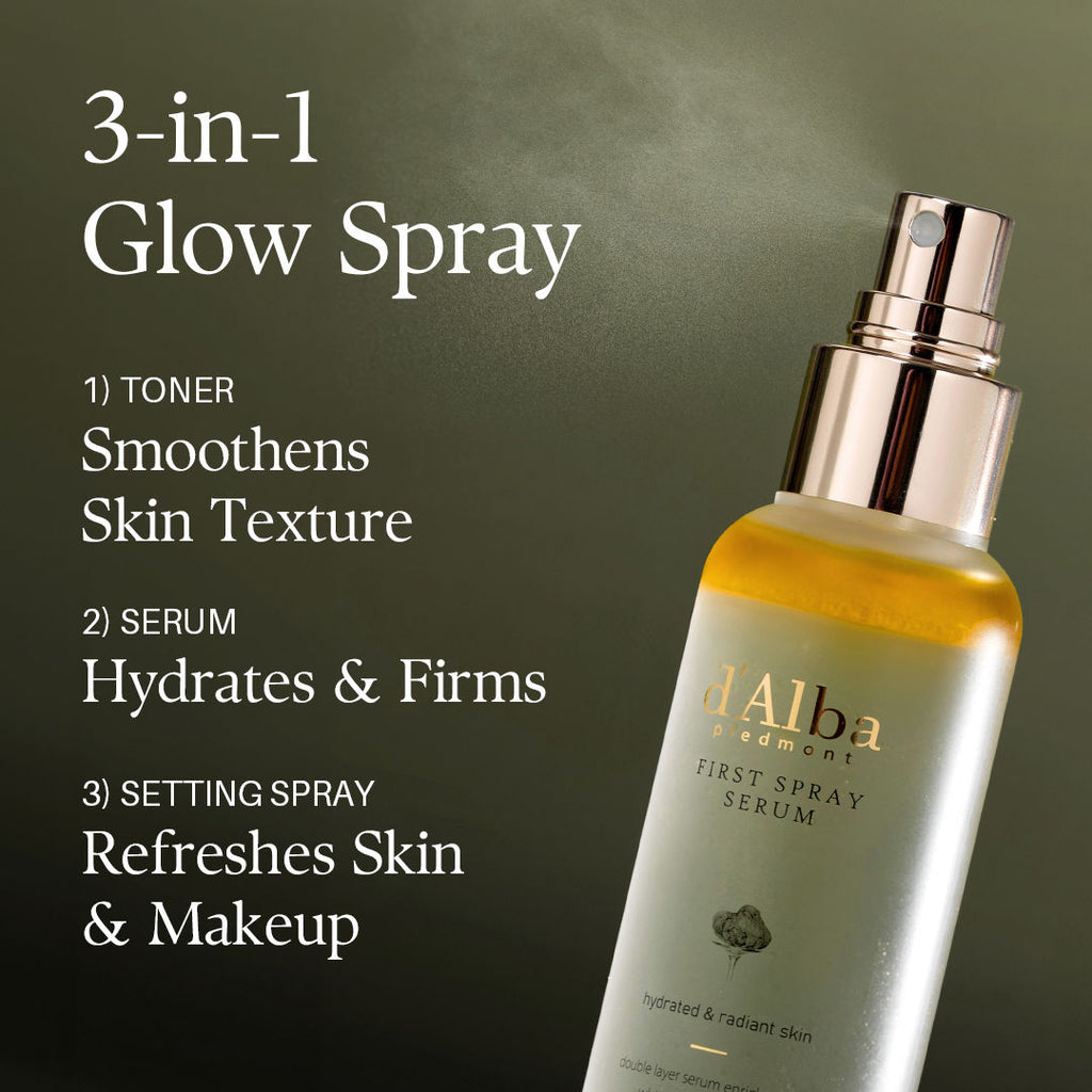 White Truffle First Spray Serum, Vegan, Non Comedogenic, Face Moisturizer