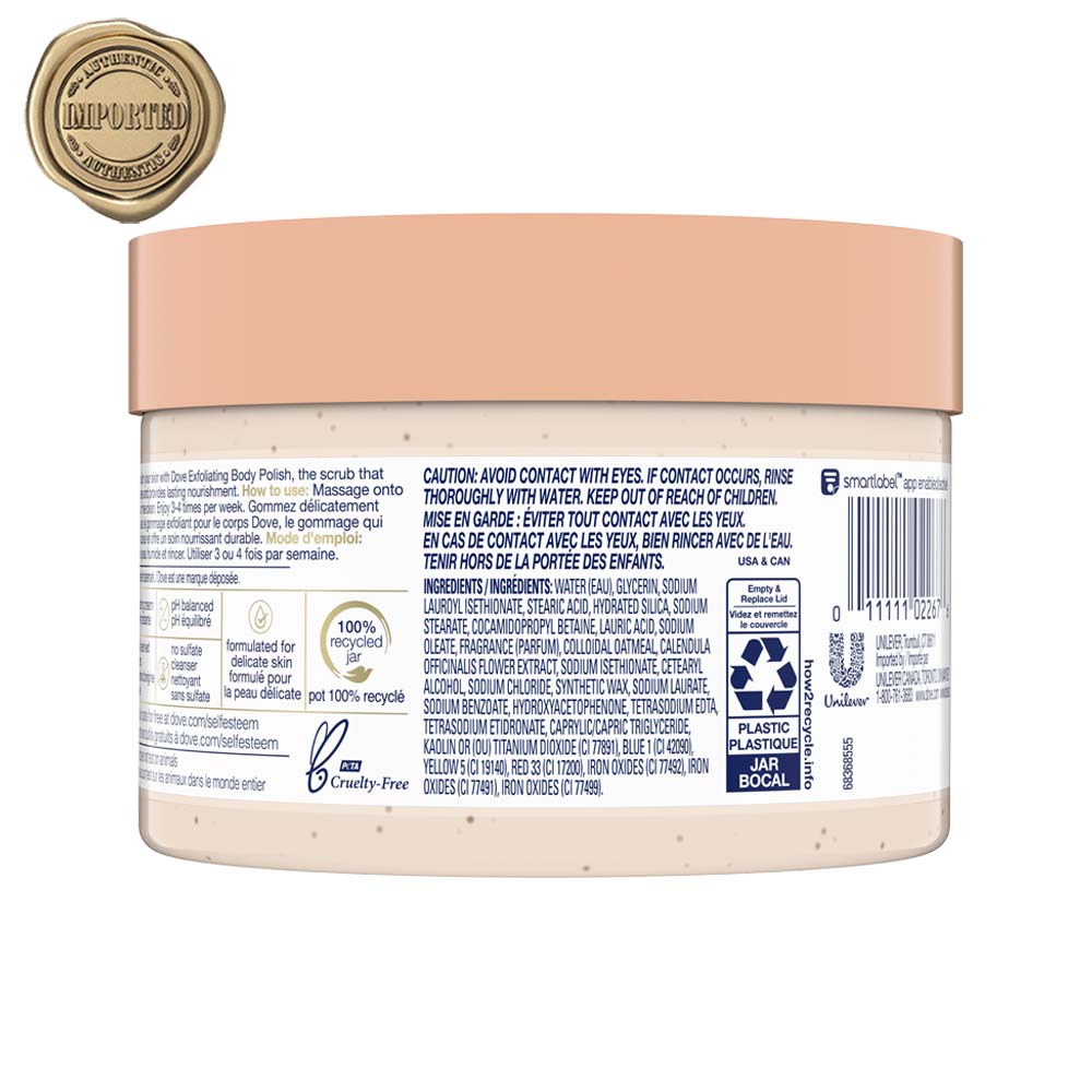 Exfoliating Body Polish Scrub - Oatmeal & Calendula Oil