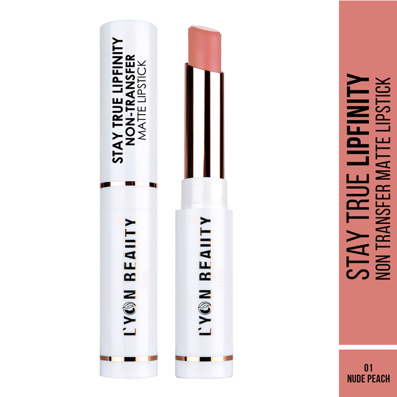 Stay True Lipfinity Non Transfer Matte Lipstick - Nude Peach 01