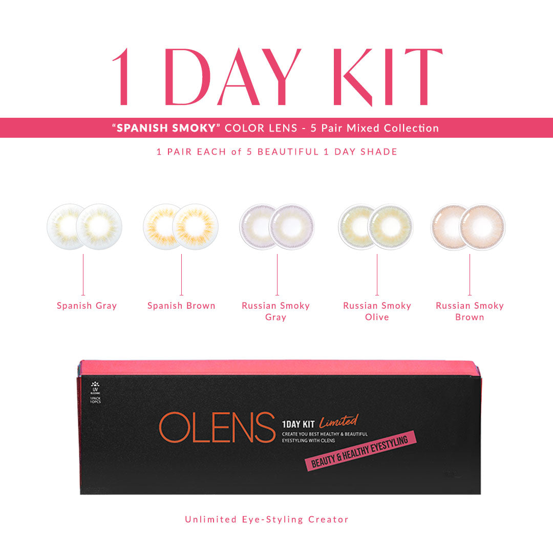 Spanish Smoky Mixed 1day Coloured Contact Lenses - Spanish Smoky ( 0.00 )