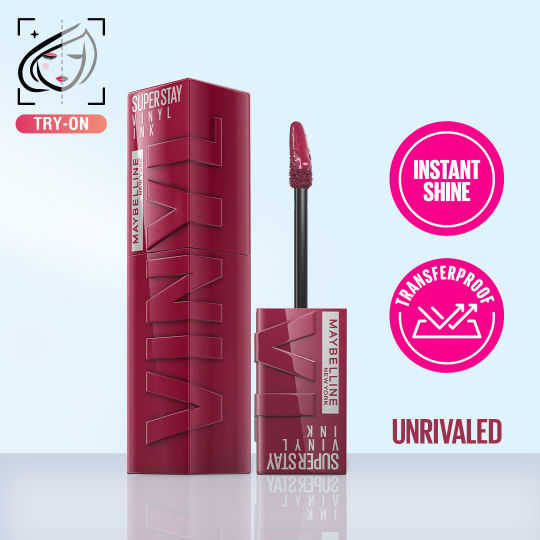 Super Stay Vinyl Ink Liquid Lipstick, Instant Shine Lasts Up To 16H - Unrivaled