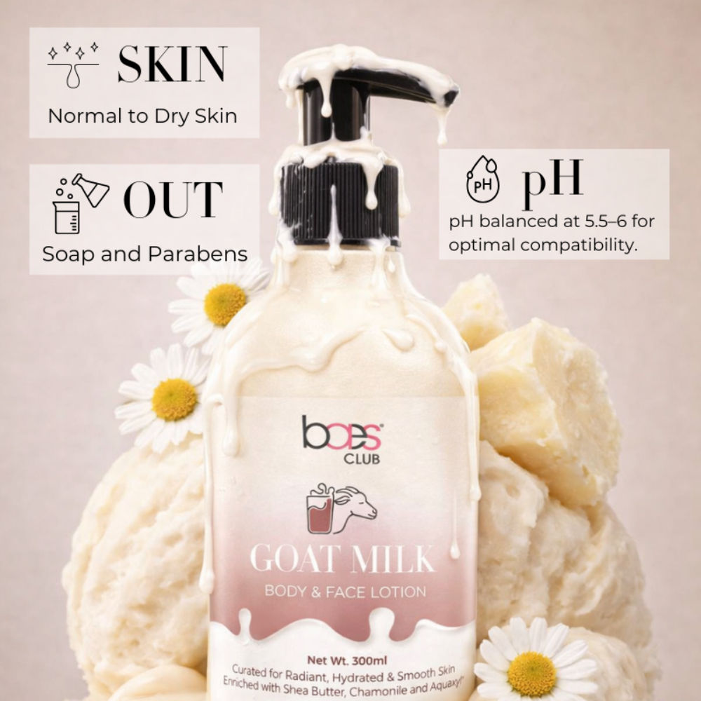 Goat Milk Body & Face Lotion With Shea Butter | Intense Nourishment & Glowing Skin Unisex