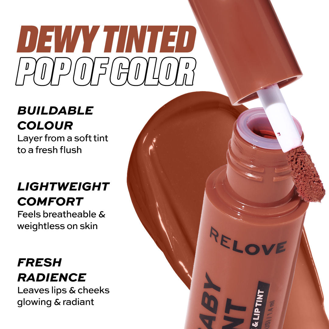 Relove Baby Lip & Cheek Tint - Long Lasting - Soft & Glowy Finish
