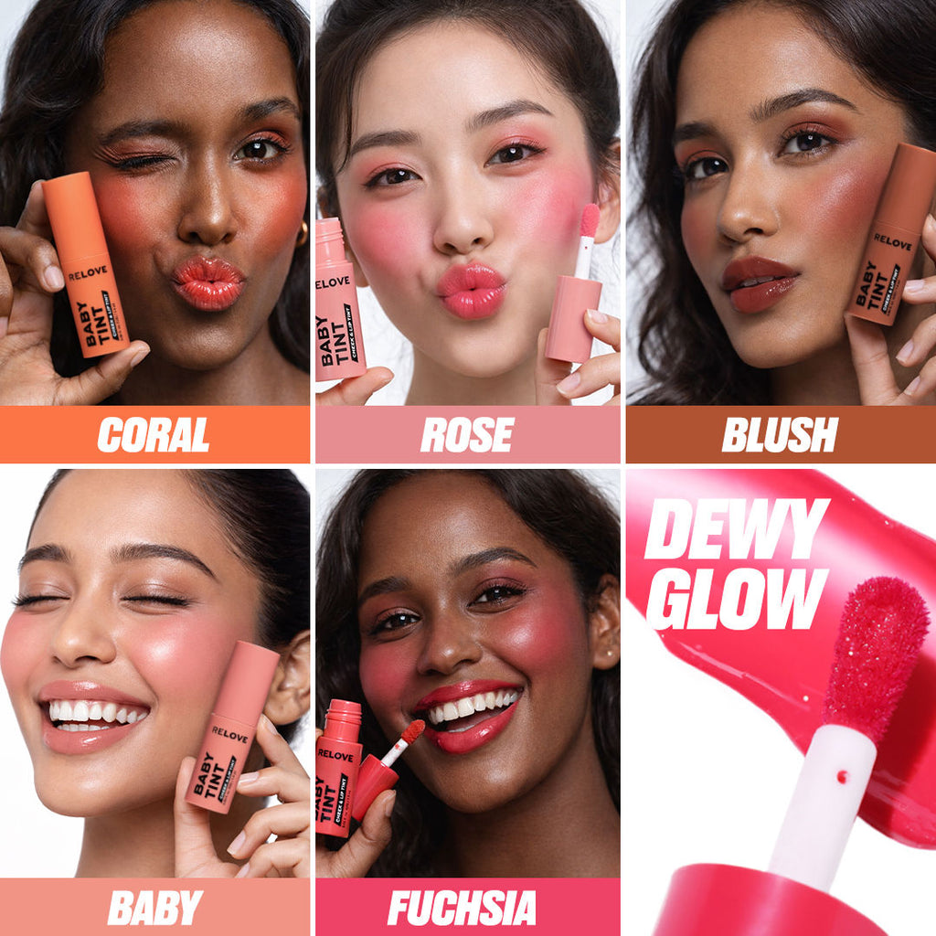 Relove Baby Lip & Cheek Tint - Long Lasting - Soft & Glowy Finish