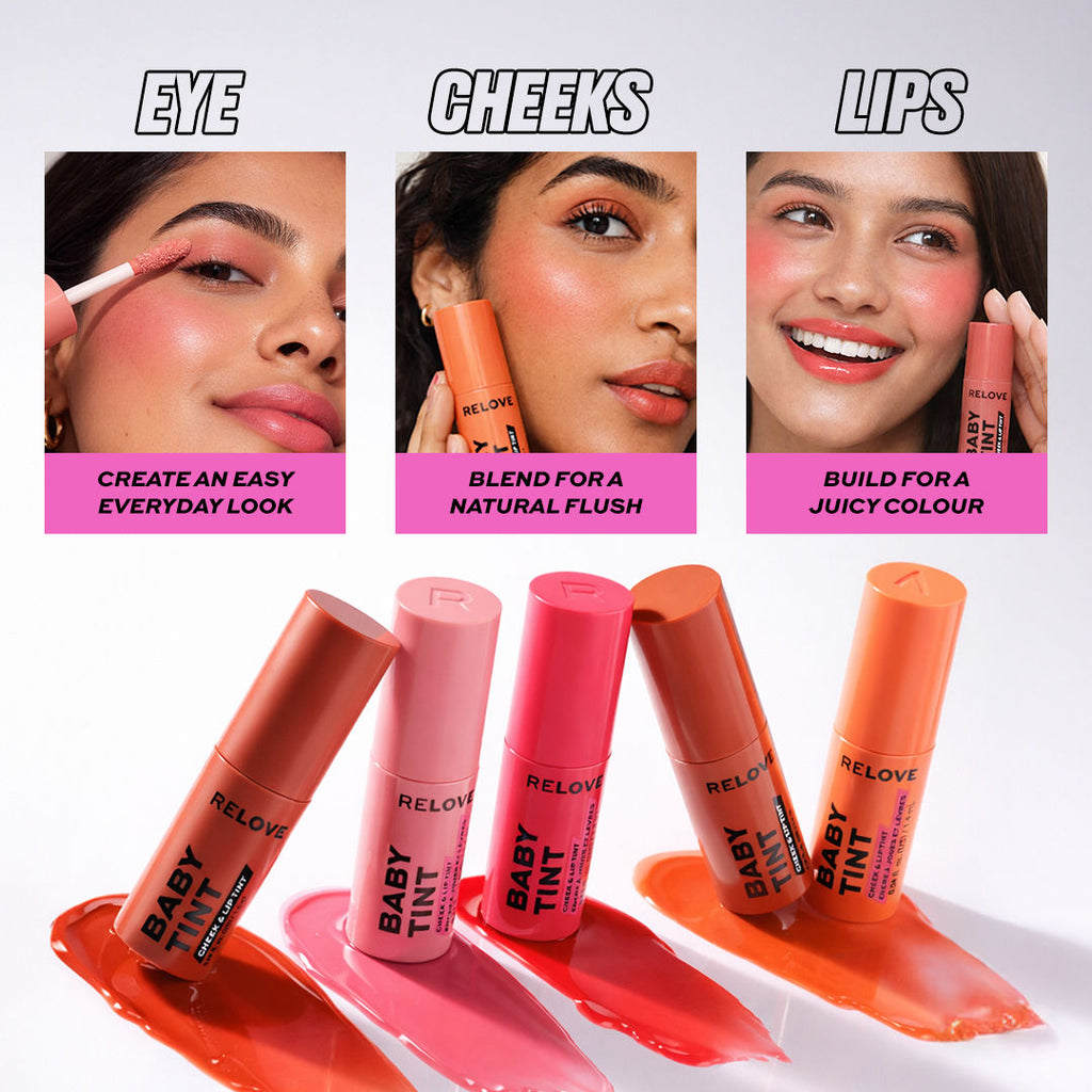 Relove Baby Lip & Cheek Tint - Long Lasting - Soft & Glowy Finish