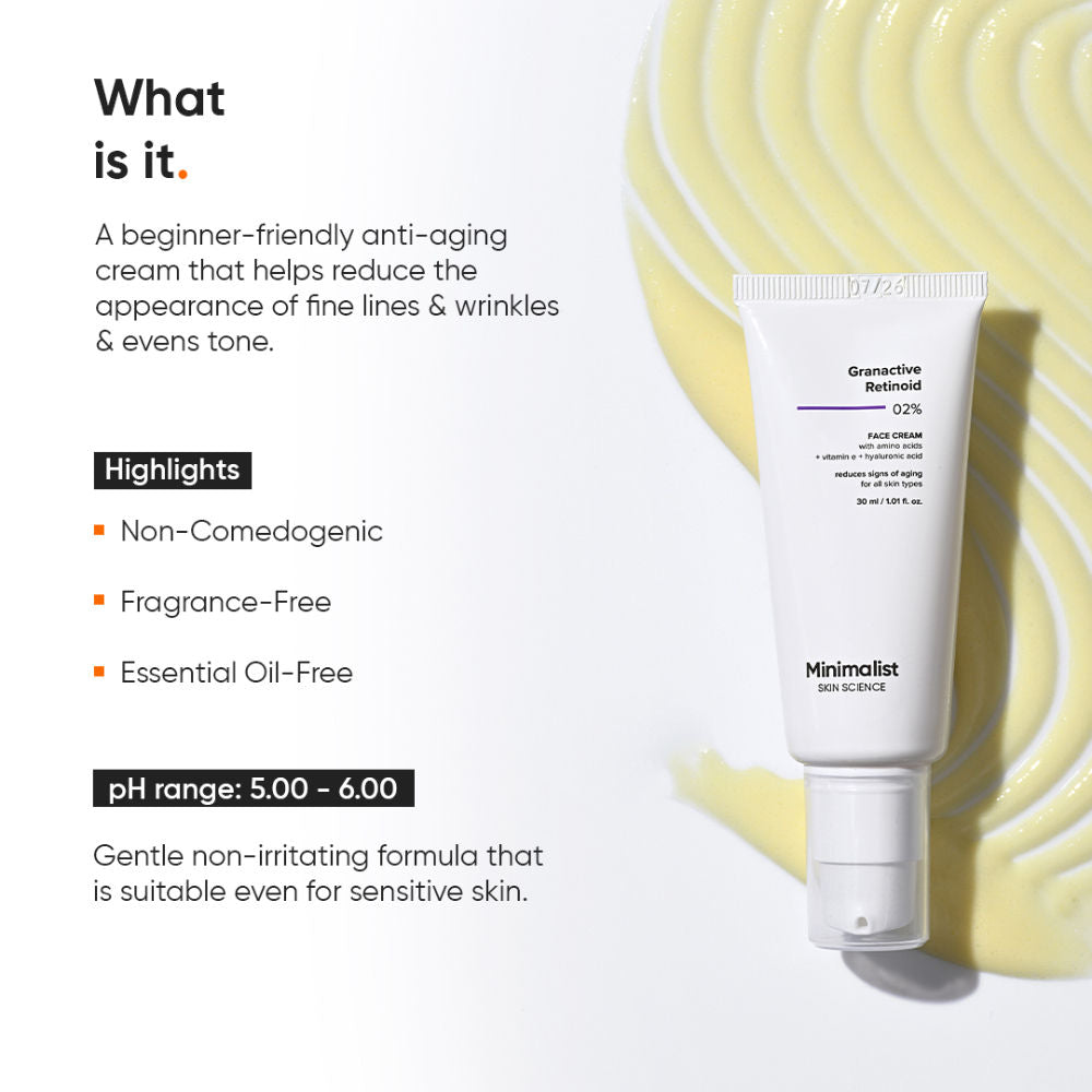 2% Granactive Retinoid Anti Aging Face Cream With Vitamin E & HA