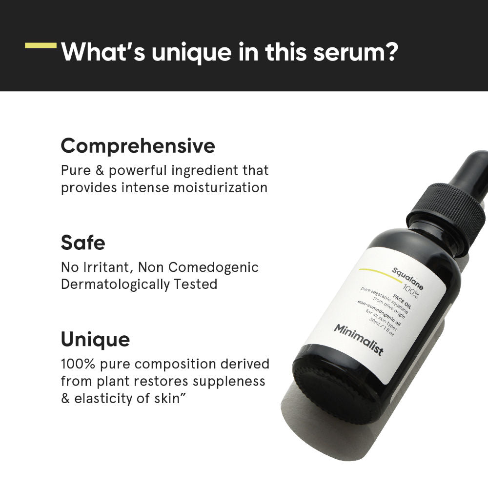 100% Squalane Facial Oil For Moisturizing & Reducing Fine Lines