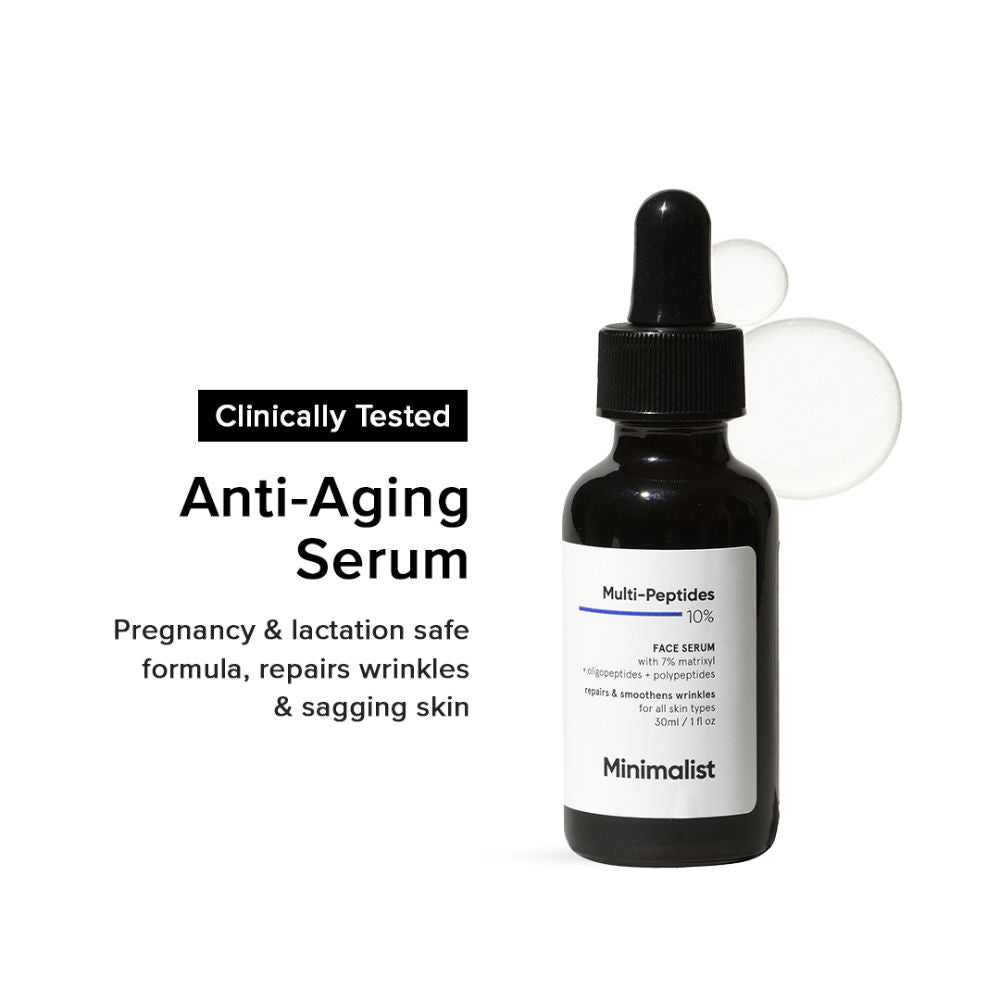 10% Multi Peptide Face Serum For Anti Aging & Collagen Boost With Bio-Placenta
