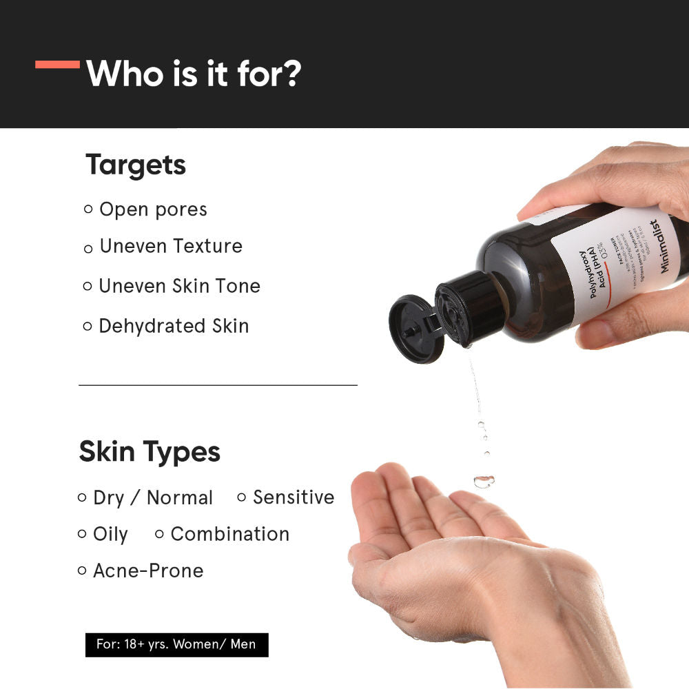 3% Polyhydroxy PHA Face Toner With Multi Biotics For Minimizing Pore Size & Hydrating Skin
