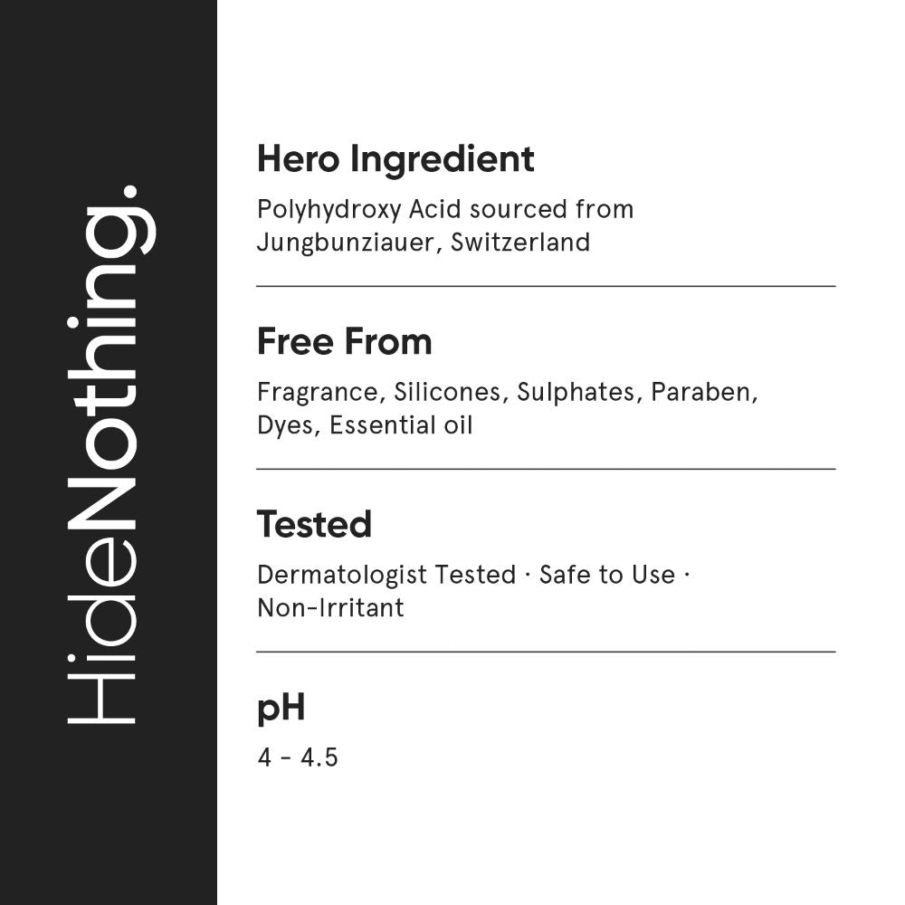 3% Polyhydroxy PHA Face Toner With Multi Biotics For Minimizing Pore Size & Hydrating Skin