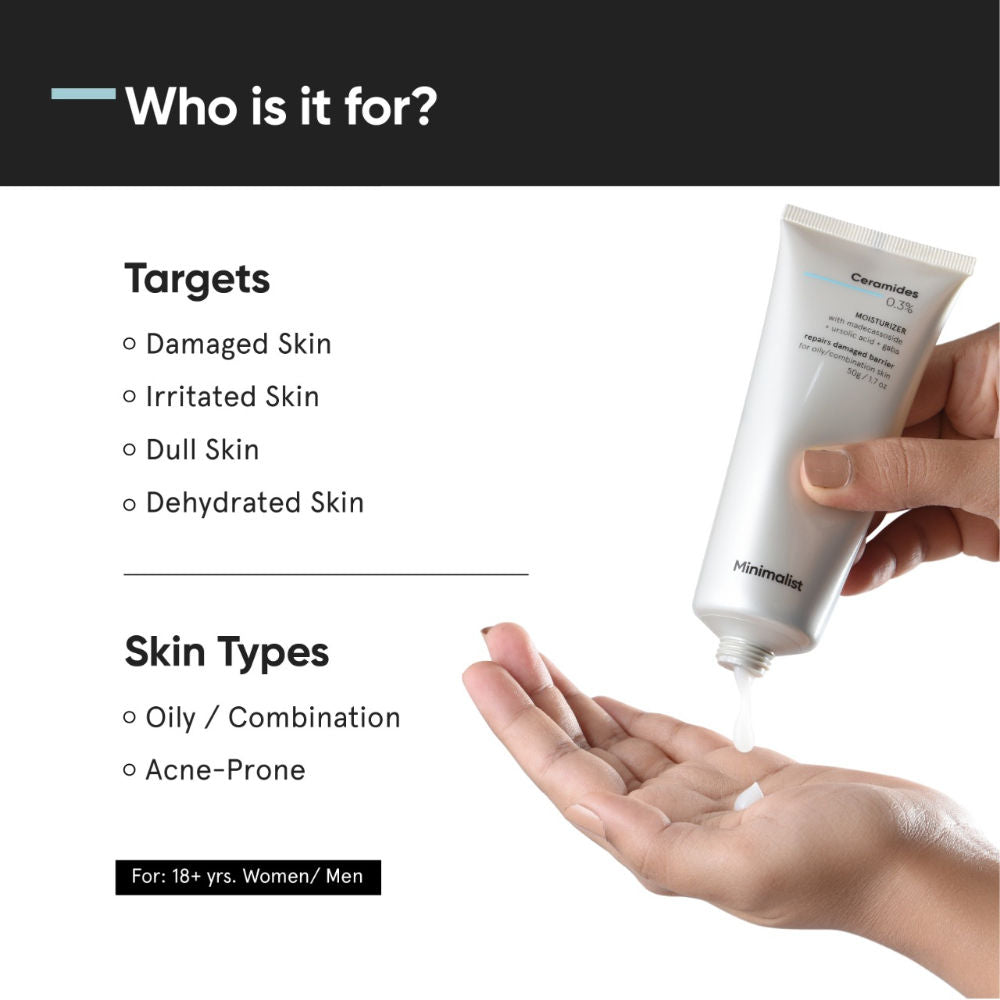 0.3% Ceramide Barrier Repair Moisturizing Cream For Oily Skin