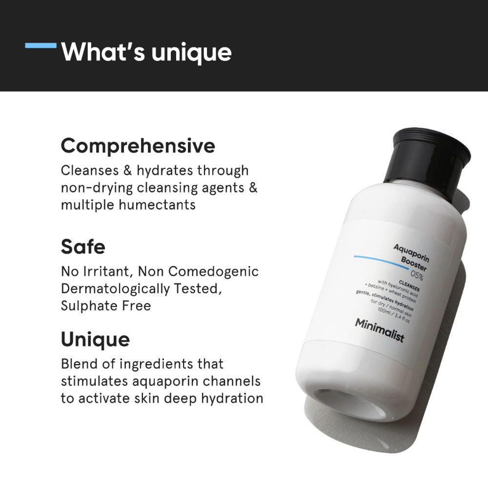 5% Aquaporin Booster Face Wash With Hyaluronic Acid For Dry Skin