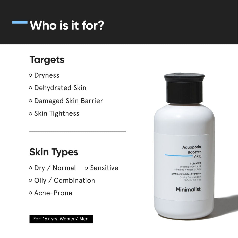 5% Aquaporin Booster Face Wash With Hyaluronic Acid For Dry Skin
