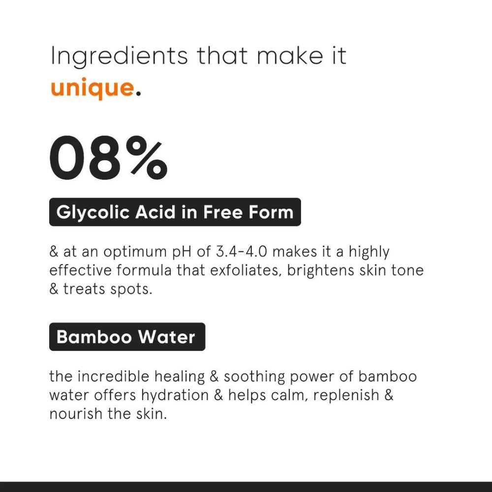 8% Glycolic Acid Toner For Exfoliates Smoothes Skin